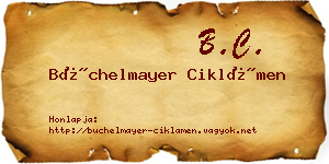 Büchelmayer Ciklámen névjegykártya